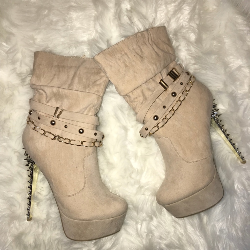Gold Studded Booties